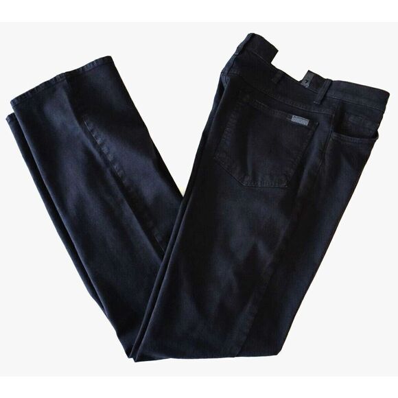 7 For All Mankind Women's Sz 30 Black Distressed Tall Bootcut Denim Jeans - Picture 6 of 11